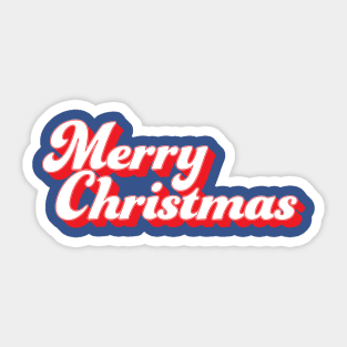 Retro Merry Christmas Sticker